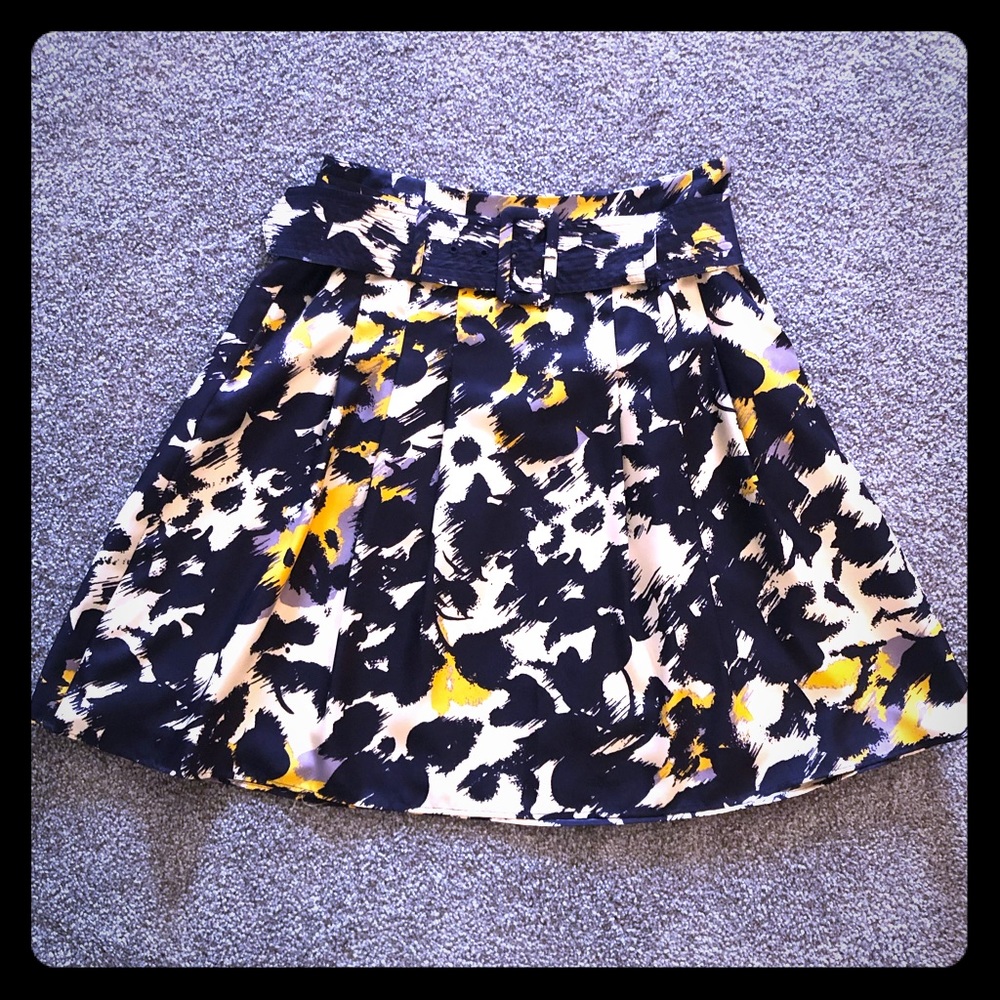 The Limited belted A-line skirt